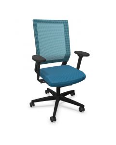 Ergonomische Impulse Netweave NPR bureaustoel met ademende zwarte netweefsel rugleuning, verstelbare zitting en 4D-armleuningen. Voorzien van een stijlvol en modern ontwerp, ideaal voor kantoor- en thuiswerkplekken. Duurzaam en 100% recyclebaar, geschikt 